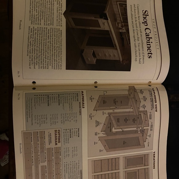 🎉5/$10🎉 Woodsmith magazine number 74 April 1991 traditional oak file cabinet - Picture 4 of 8